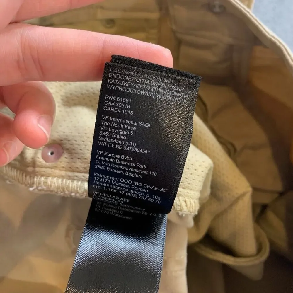The North Face Shorts Mens 32 Wheat Cotton Stretch Flat Front Casual‎ Walk Chino